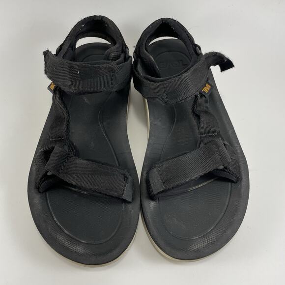 Teva Universal Premier Strappy Active Sandals Womens Size 6 Black Wedge Sole - Picture 3 of 9